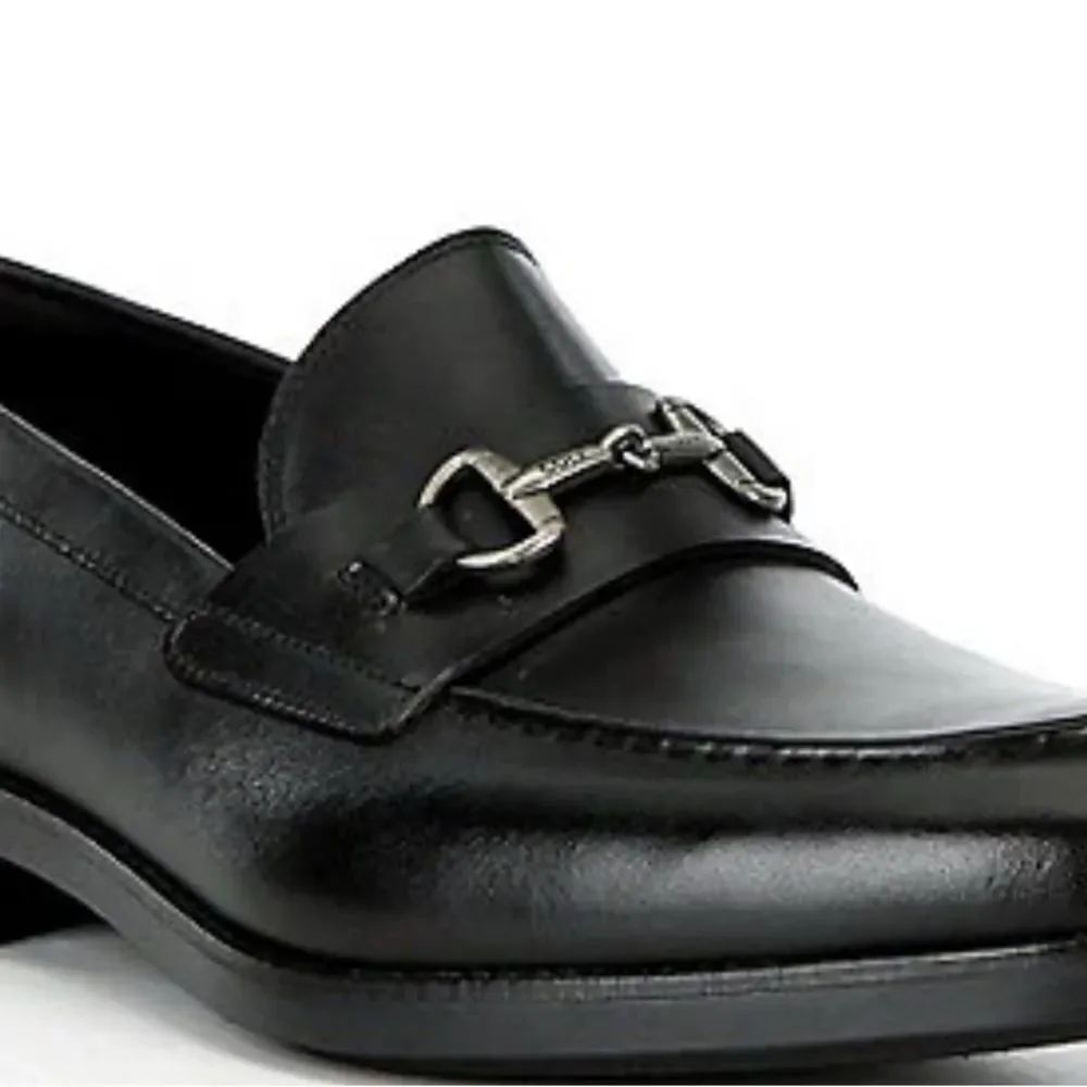 Cole Haan Black Leather Slip-On Loafers